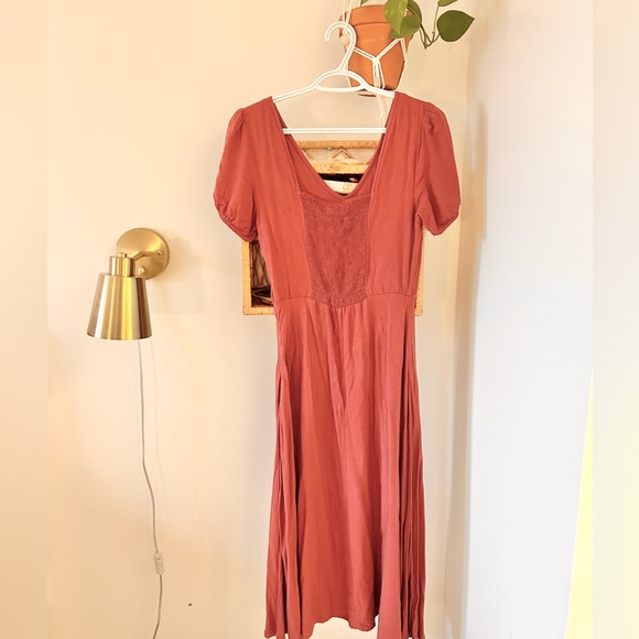 | SOLD | Puff sleeve midi smock back Twik Dress - Picture 2 of 5